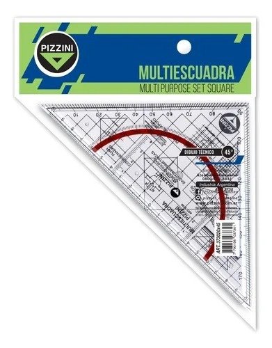 Producto - MULTI ESCUADRA PIZZINI 20cm x 45grados
