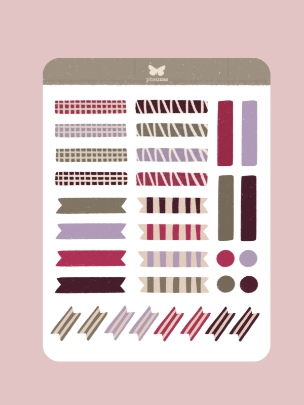 Producto - Plancha de Stickers Washis