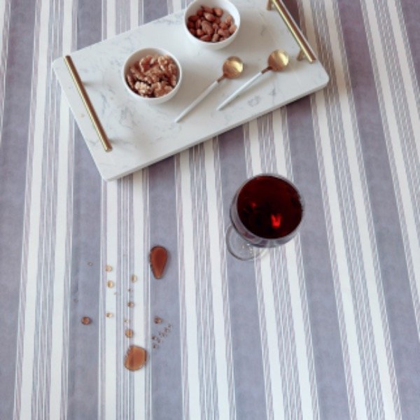 Producto - Mantel de Tela Antimanchas Premium Lineas Violeta - 4