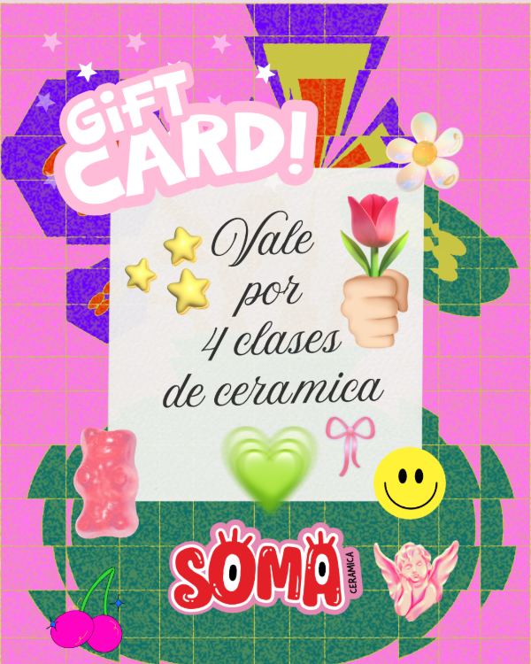 Producto - Gift Card 4 clases de cerámica para regalar
