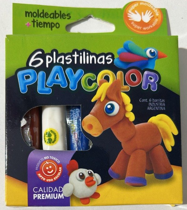 Producto - PLASTILINA PLAYCOLOR X 6 COLORES SURTIDOS