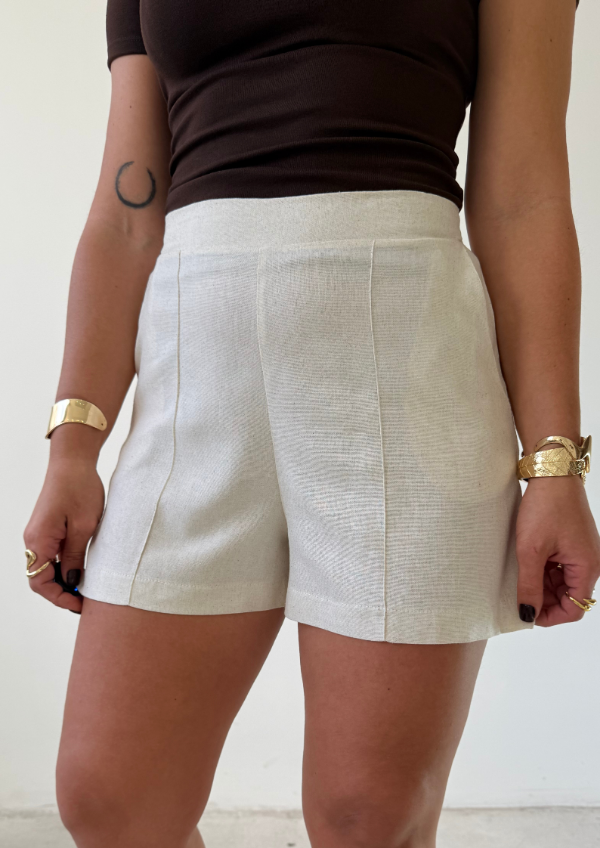 Producto - Short ESPUMA - Lino - 0
