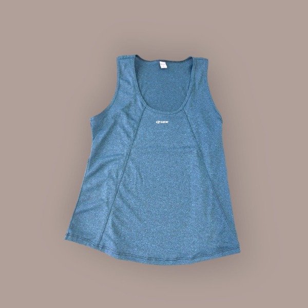 Producto - Remera musculosa turquesa jaspeada