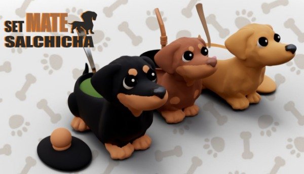 Producto - Set de Mate "Perros chiguaguas"