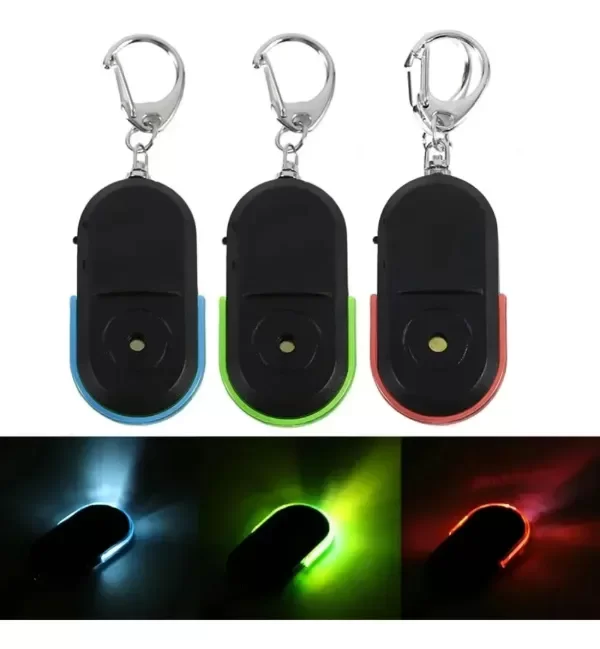 Producto - LOCALIZADOR BUSCADOR SILBATO DE LLAVES TIPO LLAVERO CON LUZ