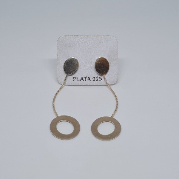 Producto - Aros plata colgante circulos