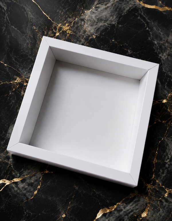 Producto - Caja para bombones 12x12x3 con tapa pvc x10 unidad