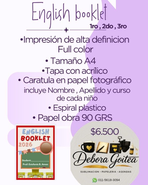 Producto - English booklet