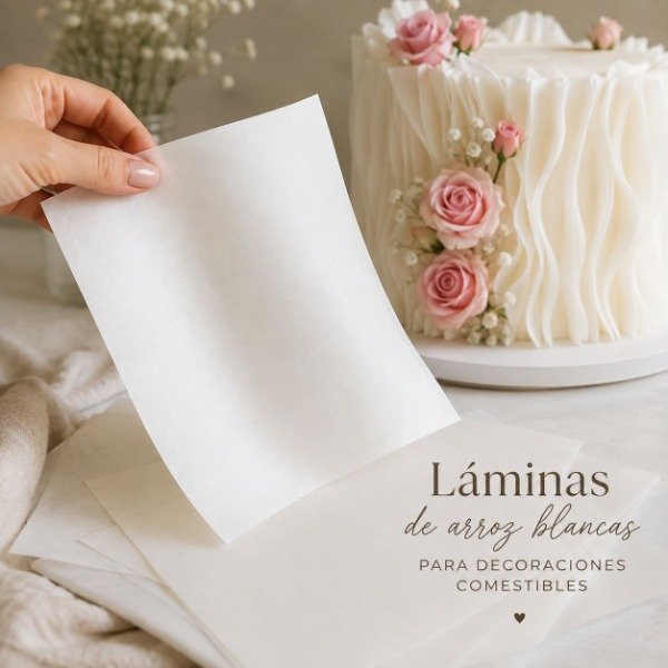 Producto - LAMINA COMESTIBLE BLANCA x5 unidades 0.4 A 0.6 mm - 4