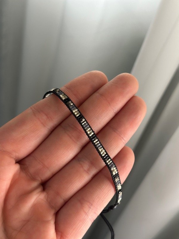 Producto - Pulsera miyuki plateada