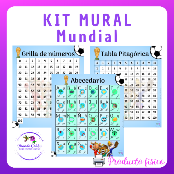 Producto - Kit Mural Educativo: "Mundial" (Impreso)