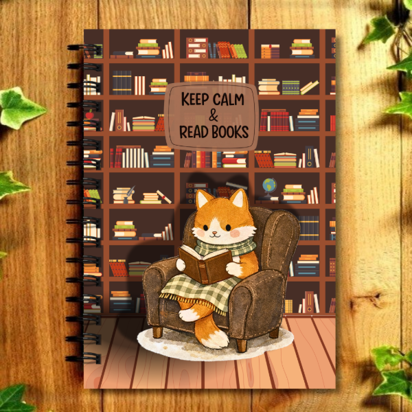 Producto - Agenda a5 - 2026 Con fechas - Ilustrada - "Gatito Lector"