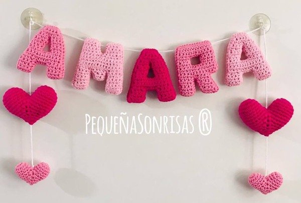 Producto - Cartel de 5 letras con 4 adornos - 6