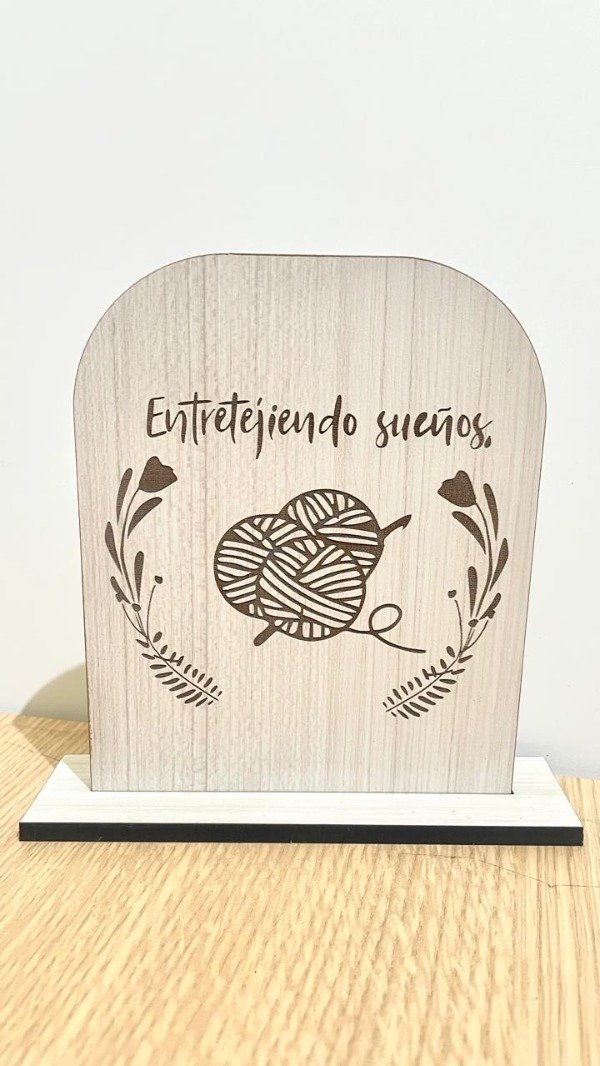 Producto - Cartel para mesa 15x12 cm con base