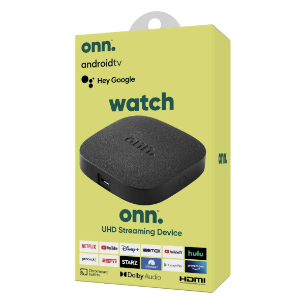 Producto - TV BOX WATCH ONN. 4K ANDROID TV C/CARGADOR