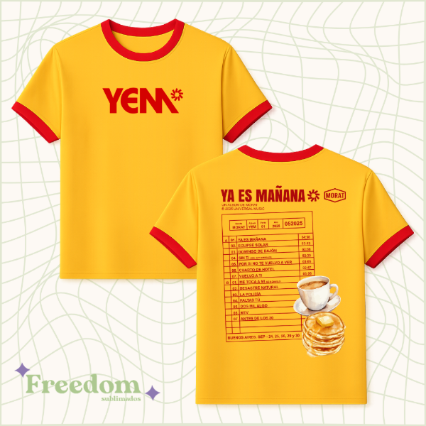 Remera YEM set list - preventa