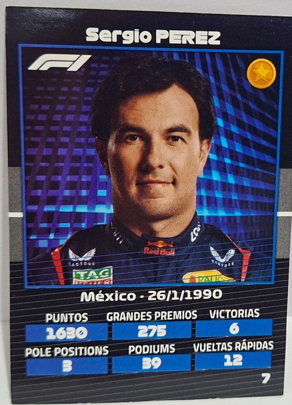 Producto - Carta Coleccionable Checo Perez