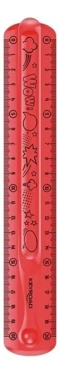Producto - Regla Flexible Keyroad 20 cm Rojo - 1