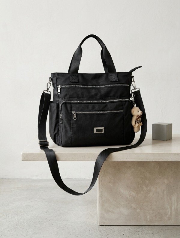 Producto - Tote Bag Impermeable Ivanna Negro - 0