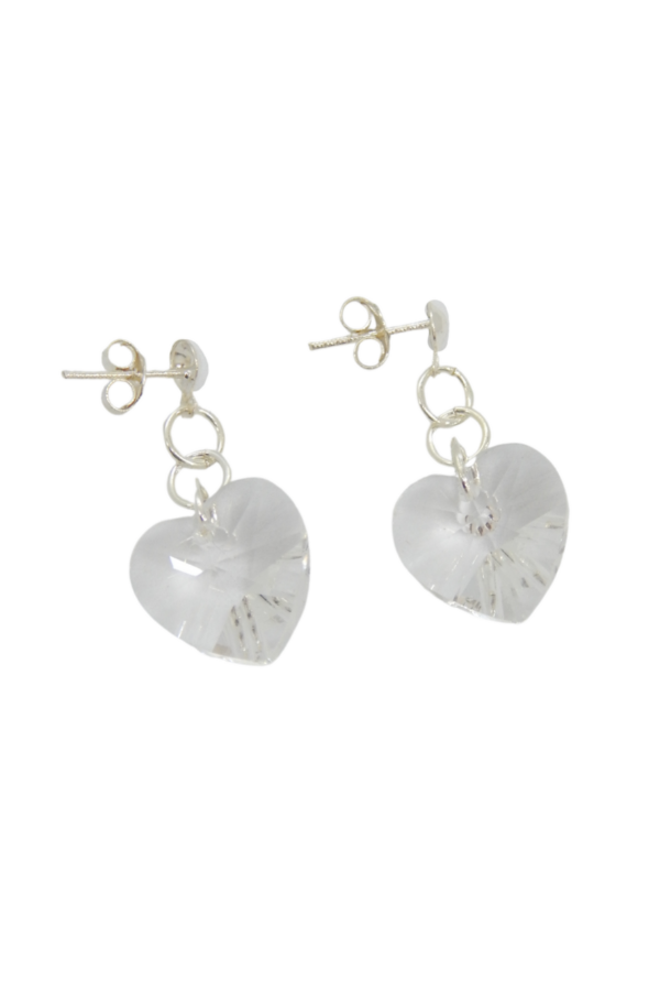 Producto - Aros corazón de cristal