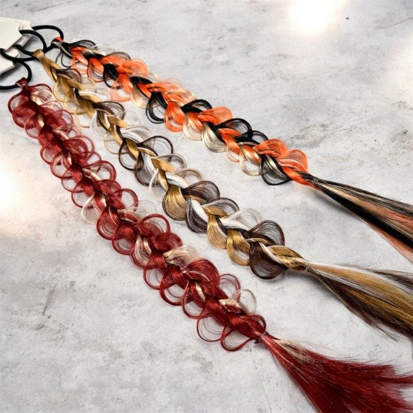 Producto - C-1900 COLITA CON TRENZA COLOR DUO X12U