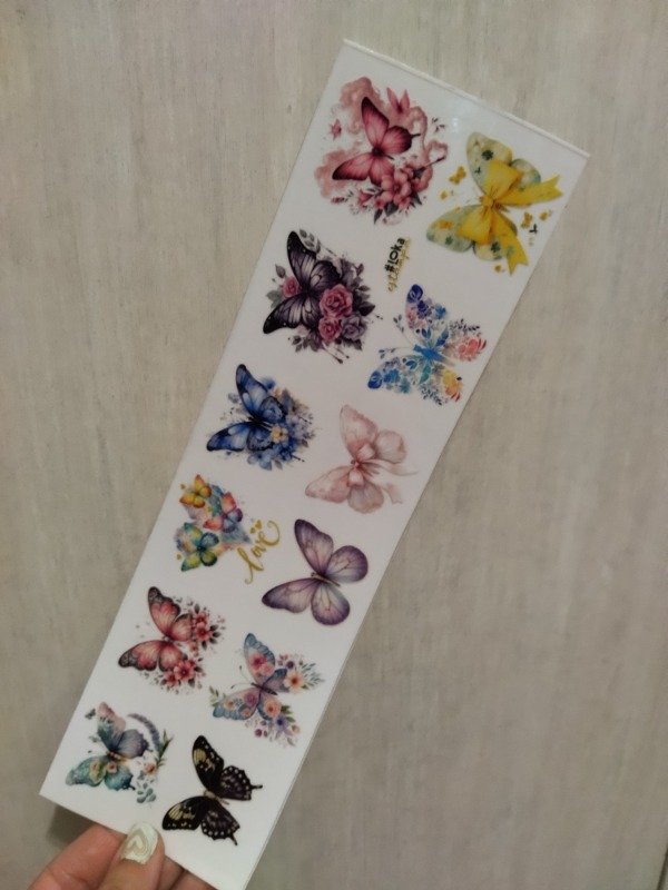 Producto - UV Tiras 8x28cm Mariposas #