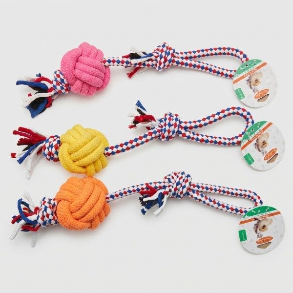 Producto - PELOTA DE SOGA CON MANDO BICOLOR