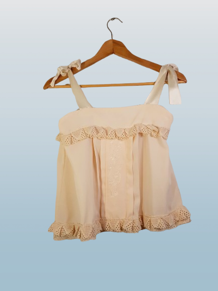 Producto - BLUSA CON PUNTILLA VAINILLA