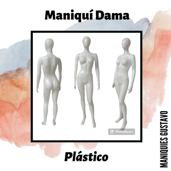 Producto - Maniquí dama plástico en blanco y negro - 1