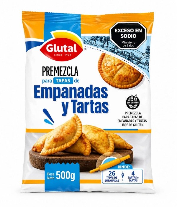 Producto - PREMEZCLA PARA TAPAS DE EMPANADAS Y TARTA POR 500GR GLUTAL