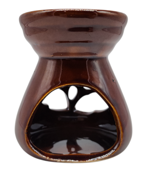 Producto - HORNILLO CERÁMICA ÁRBOL CALADO 9cm - MARRÓN OSCURO