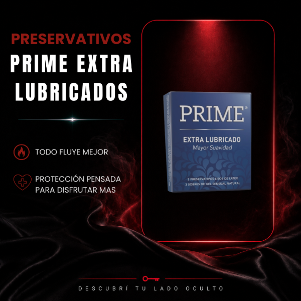 Producto - Preservativos Prime - Extra lubricados x 3 unidades