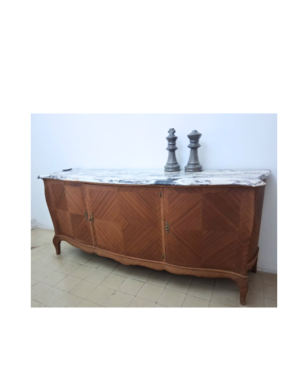 Producto - Bahiut estulo Francés con mármol - Restaurado  / 100x240x60