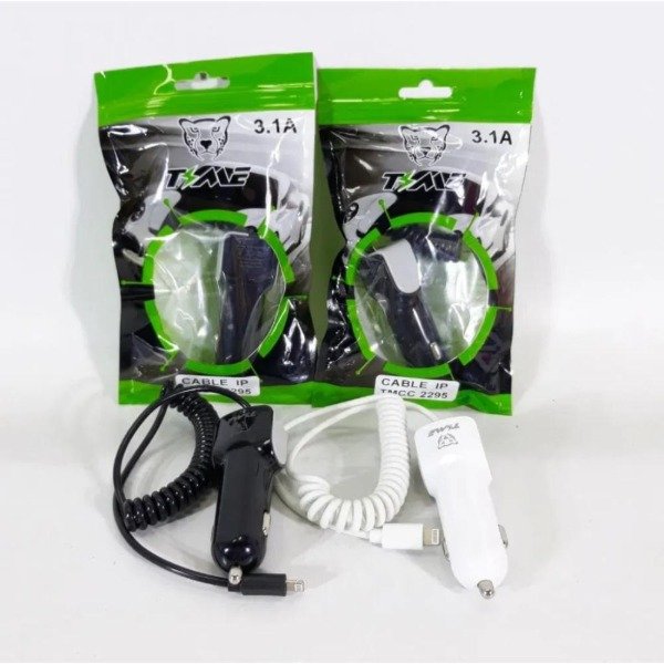 Producto - CARGADOR 12V CON CABLE LIGHTING MAS ENTRADA USB (jo)