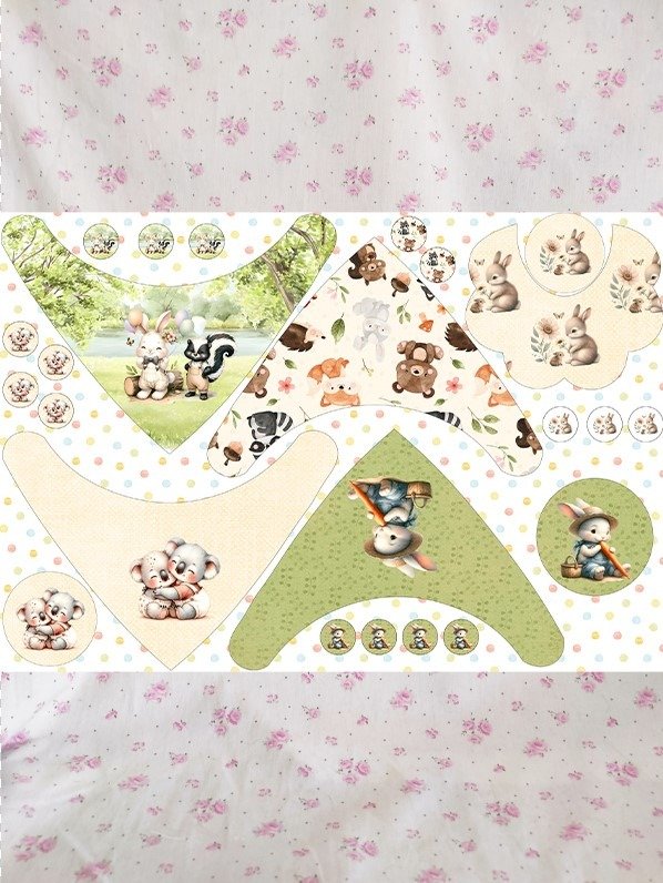 Producto - Frentes para hacer Baberos por 4 unidades Friends Love