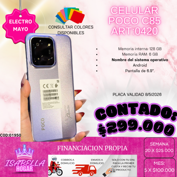 Producto - CELU POCO C85 128 GB