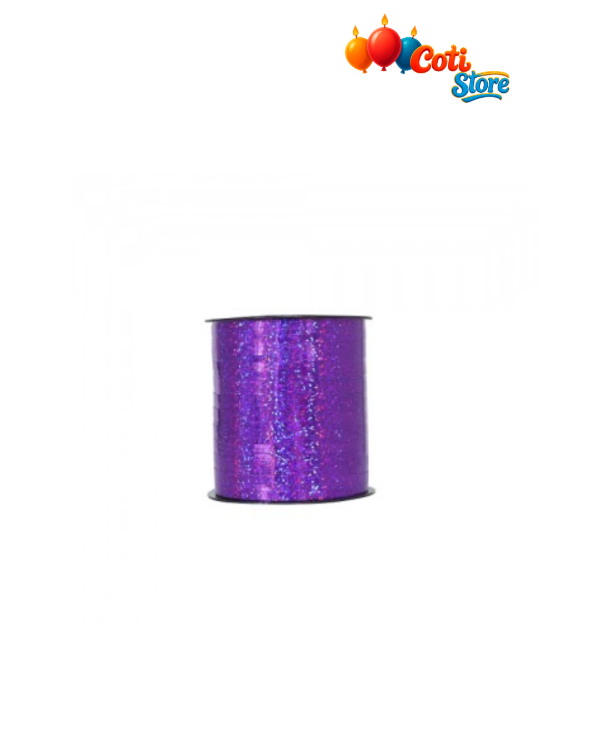 Producto - Hilo Cinta Holográfica Violeta 225mts x 0.5cm