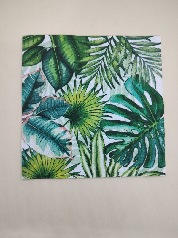 Producto - Tropical leaves white