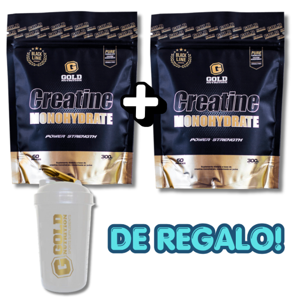 Producto - 2 Creatinas Gold Nutrition + Vaso Shaker de Regalo