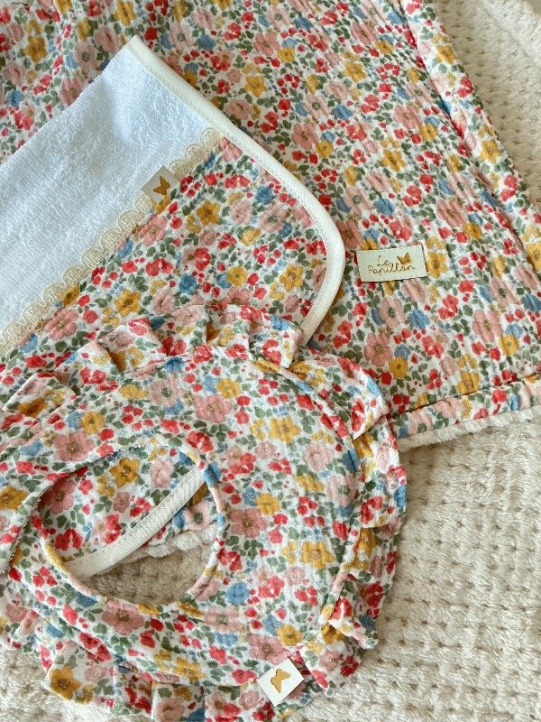 Producto - Box baby cotton liberty rojo y amarillo