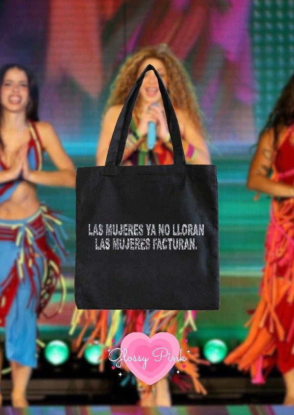 Producto - Tote Bag Las Mujeres Ya No Lloran - VINILO TEXTIL GLITTER