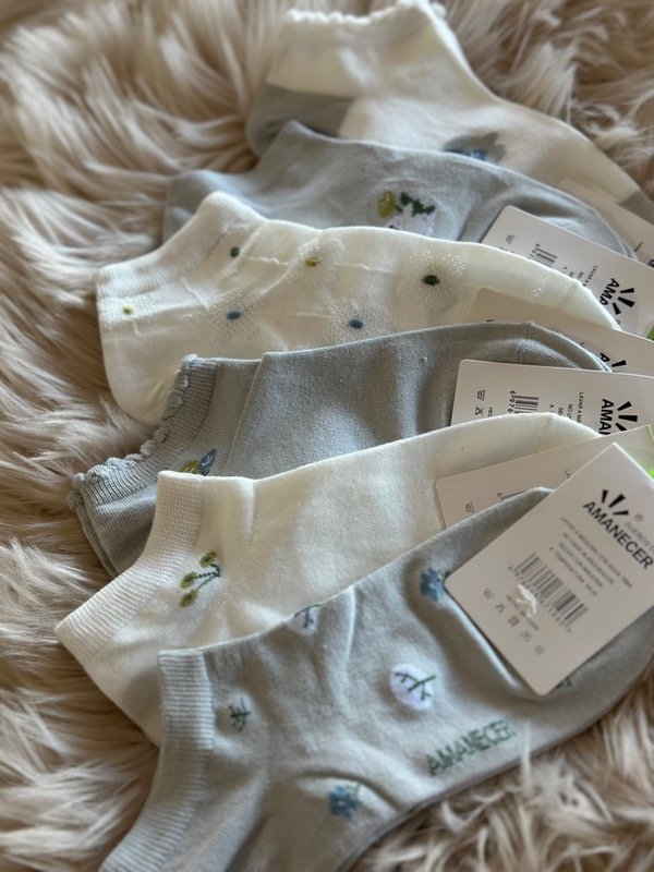 Producto - SOCK AMANECER FLORECITAS CELESTES