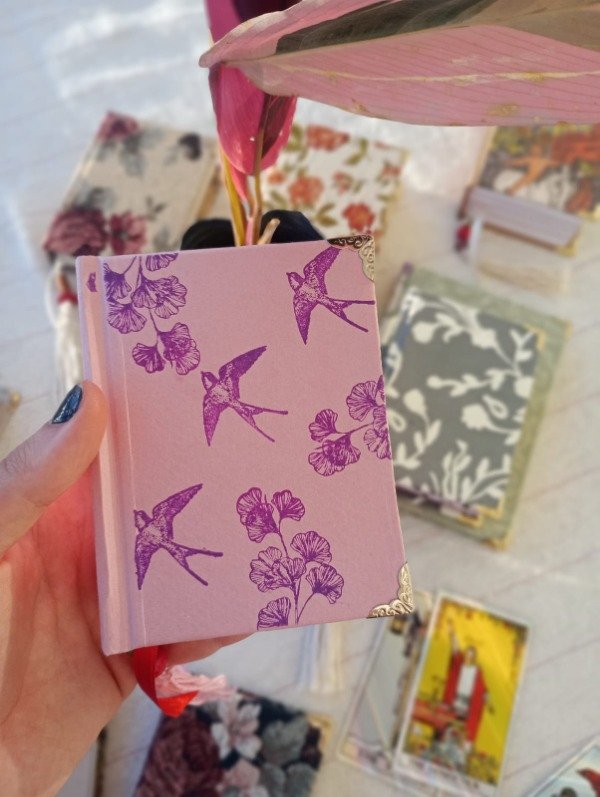 Producto - Cuaderno mini - estampado a mano