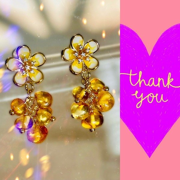 Producto - Aros flores de ambar