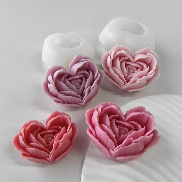 Producto - Molde de silicona corazón de rosas c