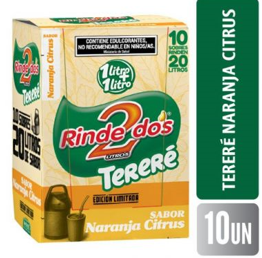 Producto - rinde 2 naranja citrus terere x10 uni