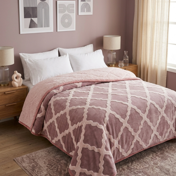 Producto - Manta Texture - Relieve Geométrico y Corderito - 7