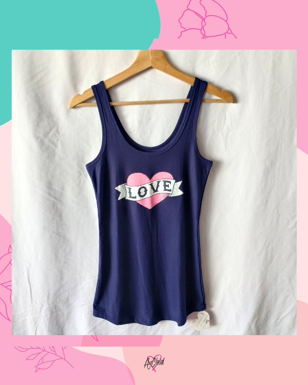 Producto - Musculosa Love de microfibra - Importada