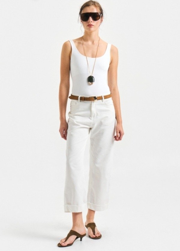 Producto - JEAN CROP WHITE