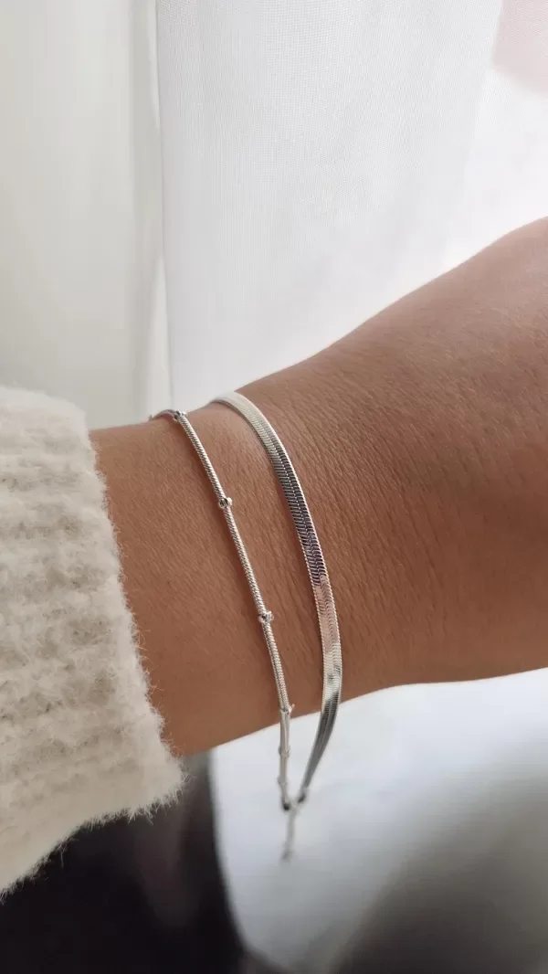 Producto - Pulsera doble bolitas y chata AB